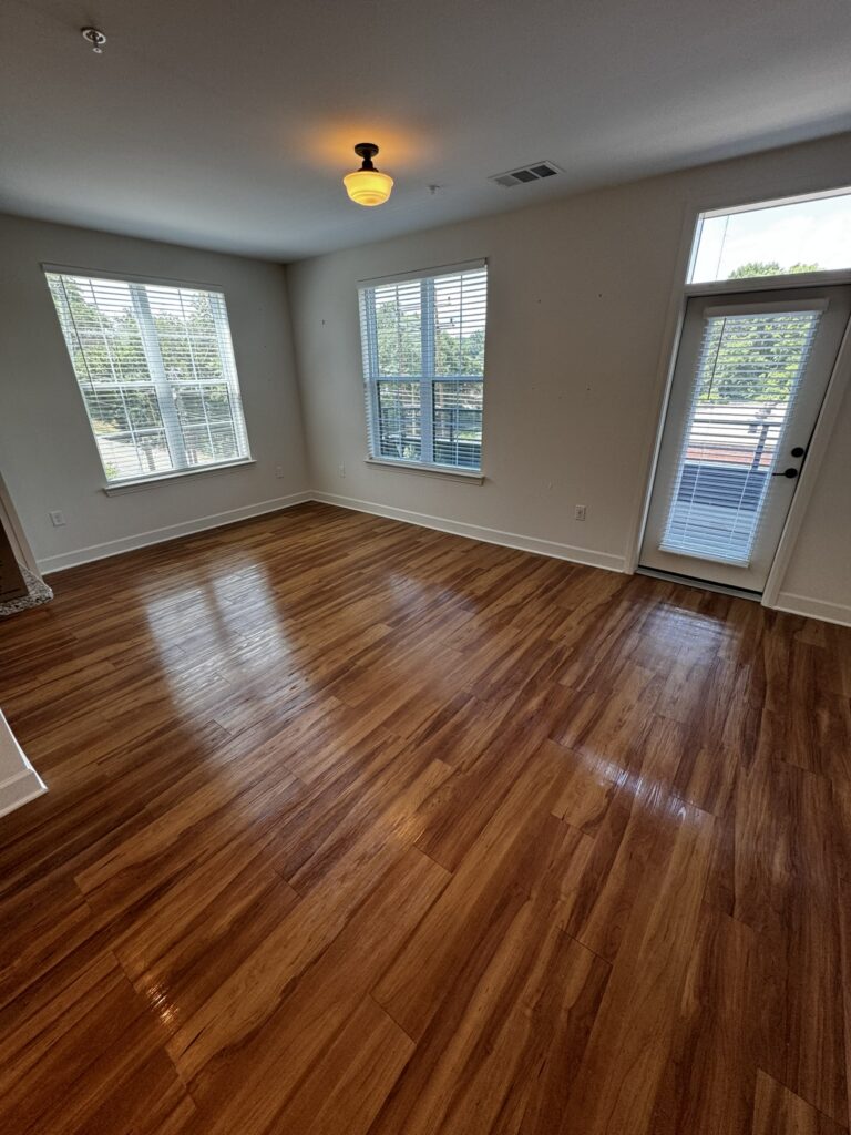 Premier post construction cleaning services in Charlotte, NC by DeJong Services LLC. Expert cleaning of floors, blinds, and doors for spotless, move-in ready spaces.